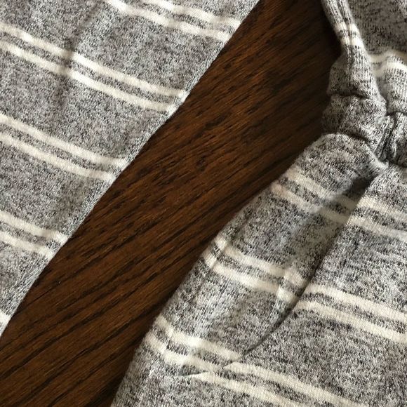 COLDWATER CREEK Women’s Soft Grey Stripe Long Sleeve Dress With Pockets Size XL - Picture 8 of 12